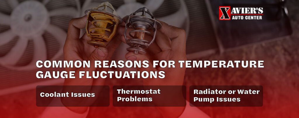 Common reasons for temperature gauge fluctuations